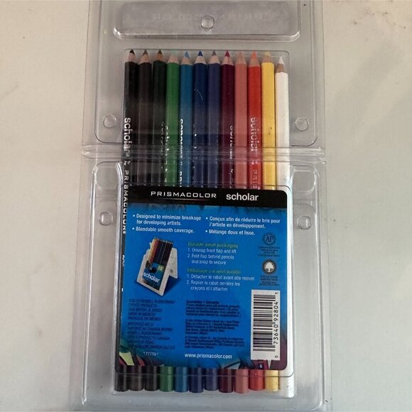 Prismacolor Scholar Colored Pencils 12 Set Bundle of 3 Artist Quality Blending - Picture 6 of 7